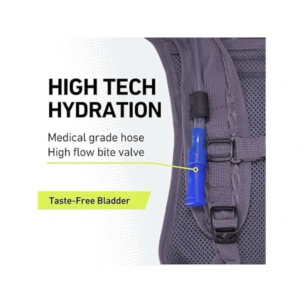 Hydration Backpack 2L Water Bladder–Leak-Proof Pack for Running, Hiking, Cycling